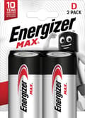 Miniatyrbillede 3 af 4: ENERGIZER MAX D LR20 BATTERI. 2 stk. ØKO emballage