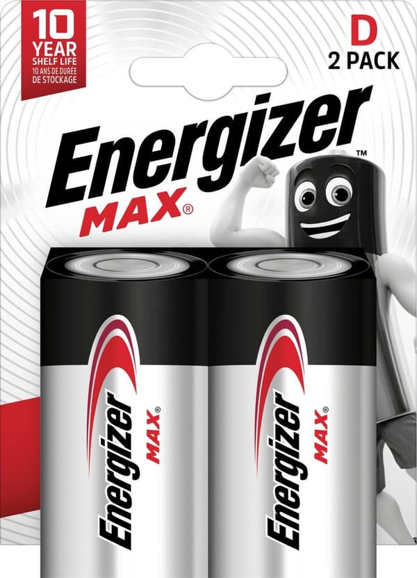 ENERGIZER MAX D LR20 BATTERI. 2 stk. ØKO emballage