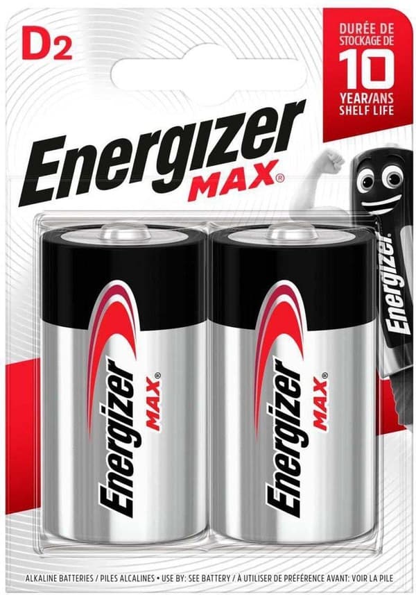ENERGIZER MAX D LR20 BATTERI. 2 stk. ØKO emballage
