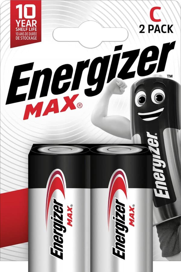 ENERGIZER BATTERI MAX C LR14. 2 stk. ØKO-pakke