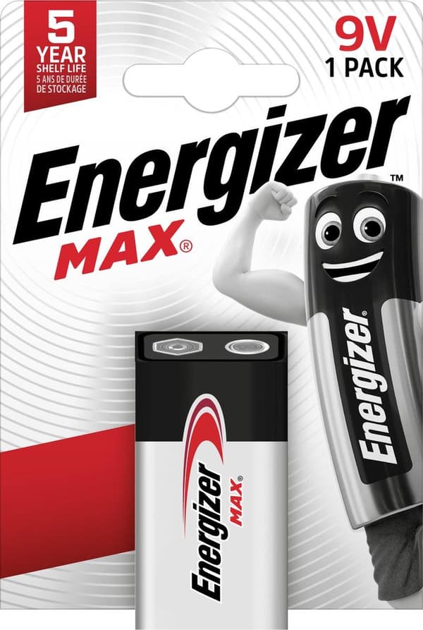 ENERGIZER BATTERI Max 426660 9V 6LR61, 1 st, Eco pack
