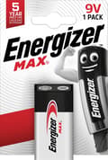 Miniatyrbillede 3 af 3: ENERGIZER BATTERI Max 426660 9V 6LR61, 1 stk., Økopakke