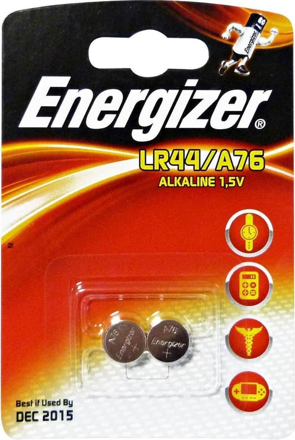 ENERGIZER ALKALINE SPECIALBATTERIER LR44/ A76 2 STK 1,5V