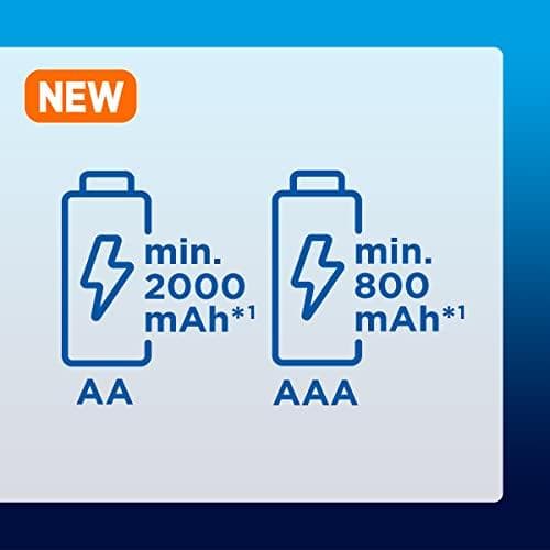 Batteri NiMH, Micro, AAA, HR03, 1,2V/800mAh (BK-4MCDE/8BE)