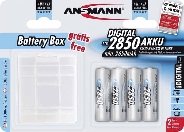 Ansmann Genopladeligt AA-batteri (penlite) NiMH 2850 mAh 1,2 V 1 sæt(er)