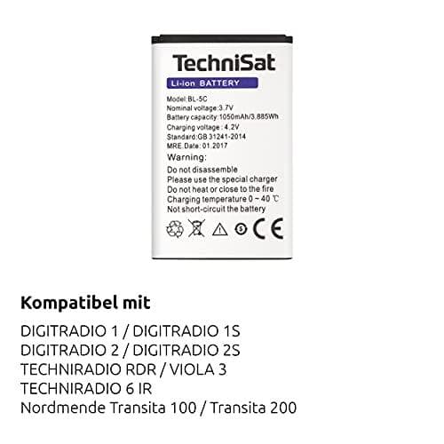 TechniSat-vaihtoakku DigitRadio 1/2:lle, TechniRadio RDR/6:lle, SternRadio IR 2:lle (1002/4997)