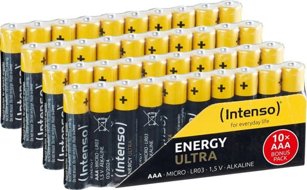 intens | Batterier | Alkalisk | AAA | Strøm | 40 stk