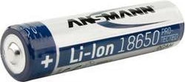 Ansmann Li-Ion Akku 18650 Genopladeligt batteri Lithium-Ion 2600 mAh - Beskyttet
