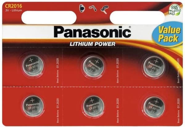 Tecxus CR2025 P 6-BL Panasonic Engangsbatteri Lithium 3 V