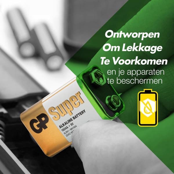 GP Batterier GP1604A-2LB8 9V batteri (blok) Alkaline 9 V 8 stk.