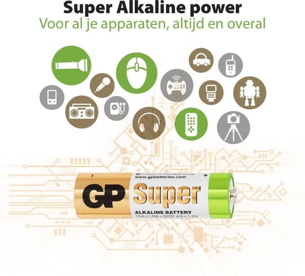 GP Super Alkaline AA batterier - 40 stk