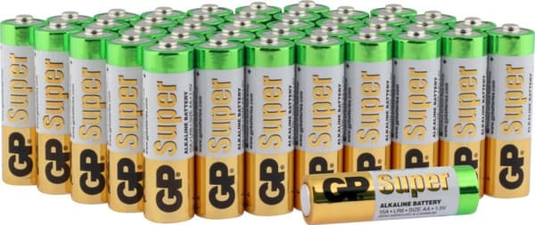 GP Super Alkaline AA-batterier - 40 st