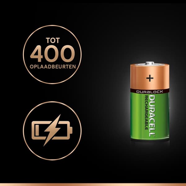 Duracell - Batteri 2 x C - NiMH - (genopladeligt) - 2200 mAh