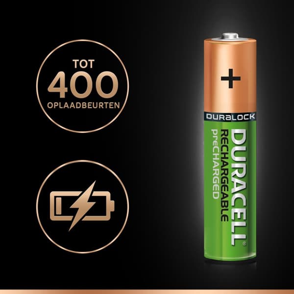 Duracell StayCharged - Batteri 4 x AAA NiMH 800 mAh (DUR203822)