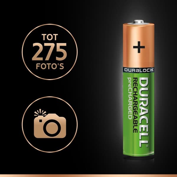 Duracell StayCharged - Batteri 4 x AAA NiMH 800 mAh (DUR203822)