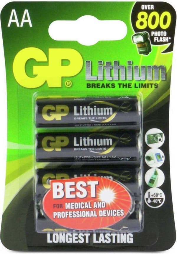 GP Batterier Lithium Primary AA Engangsbatteri Alkaline