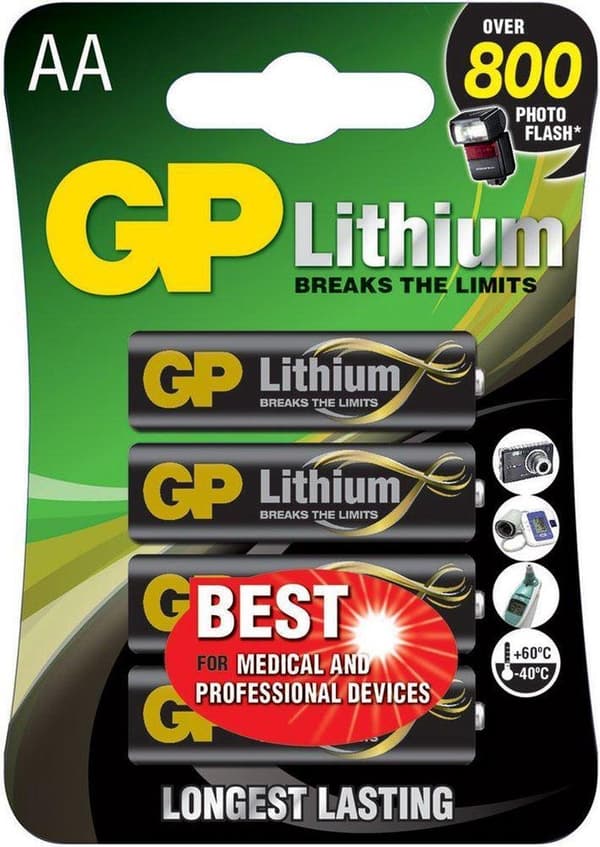 GP Batterier Lithium Primary AA Engangsbatteri Alkaline