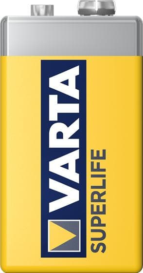 Varta Superlife 2022 - Batteri 6LR61 kulstofzink (02022 101 411)