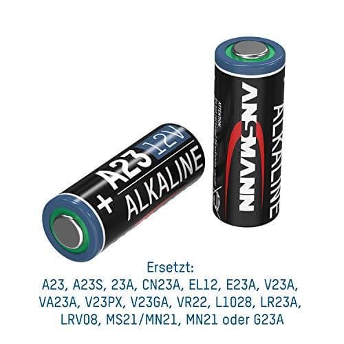 ANSMANN A23 12V alkalisk batteri - pakke med 8 MN21 batterier velegnet til alarmsystemer, garageportåbnere, fjernbetjeninger og meget mere - engangsba