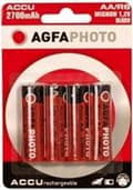 Miniatyrbillede 4 af 4: AgfaPhoto 4x AA Ni-Mh Mignon 2700 mAh batterier