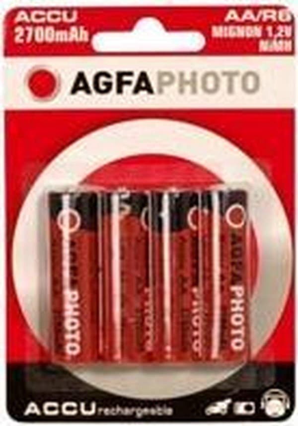 AgfaPhoto 4x AA Ni-Mh Mignon 2700 mAh batterier