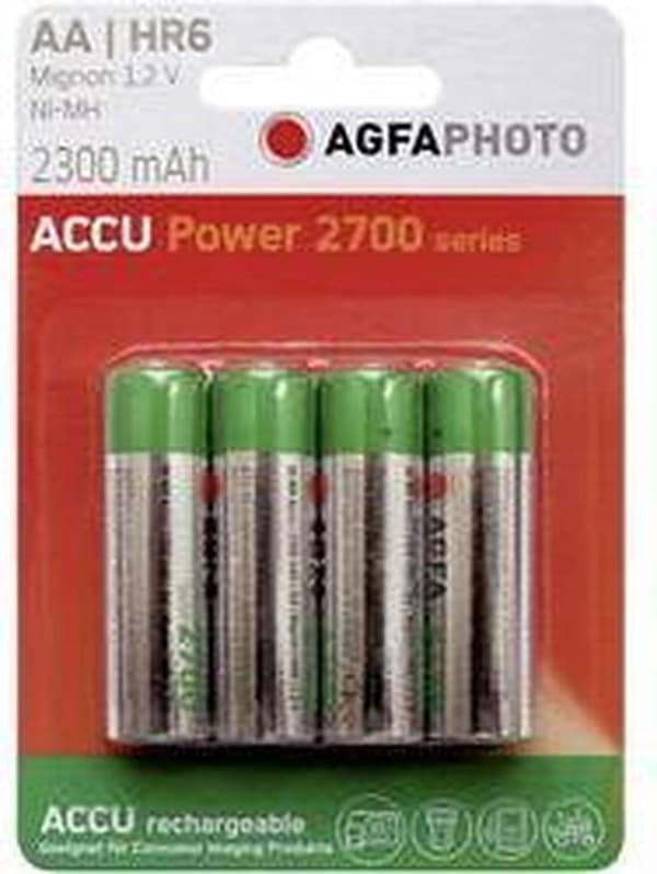 AgfaPhoto 4x AA Ni-Mh Mignon 2700 mAh batterier