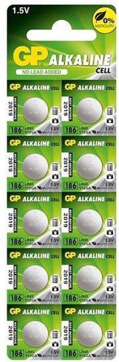 GP LR43 V12GA Alkaline 10 stk