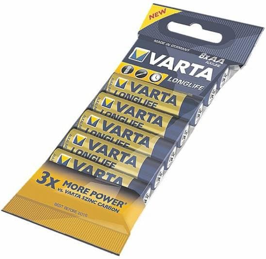 Varta Longlife - batteri 8 x AA alkalisk