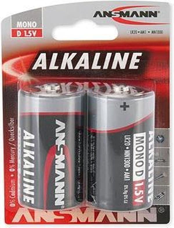 Ansmann 2er Mono D Rød - batteri