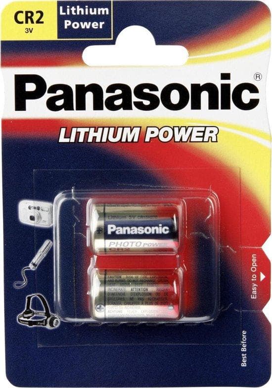 Panasonic CR2 - Kameran akku - Litium - 750 mAh - 3 V - 2 kpl pakkaus (2B210570)