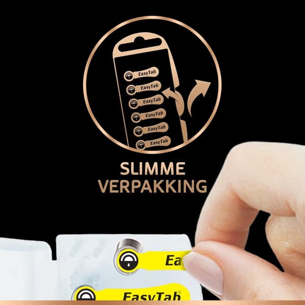 Duracell Duralock Høreapparat version 10 gul 6 batterier