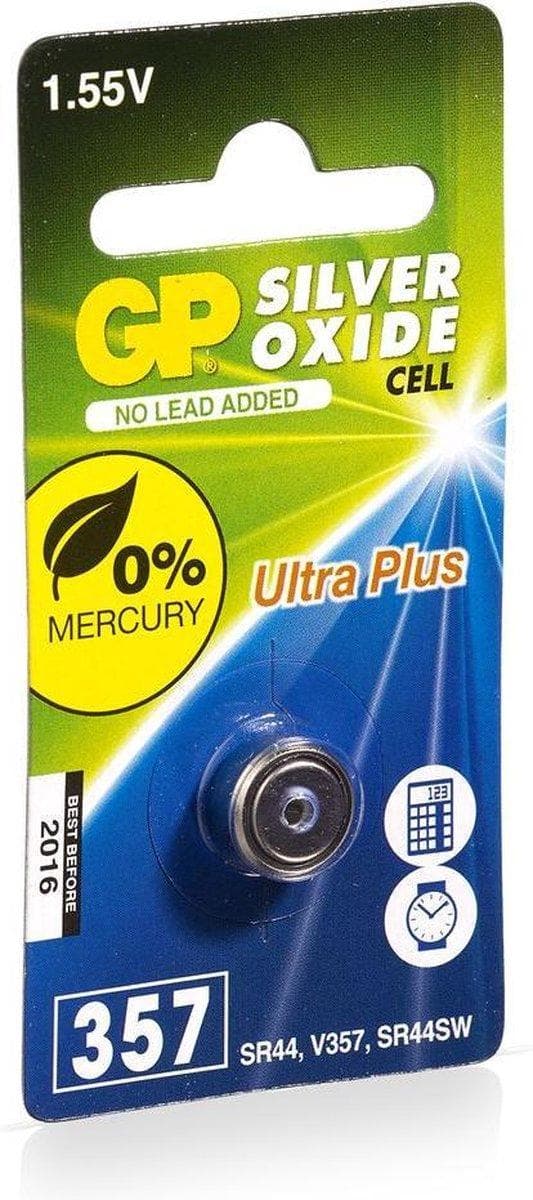 GP batterier - GP batterier GP knapcelle sølv D357/sr44 - 30 dages penge tilbage