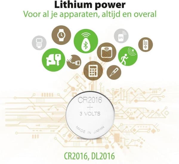 GP Lithium CR2016 Knapcellebatterier - 4 stk
