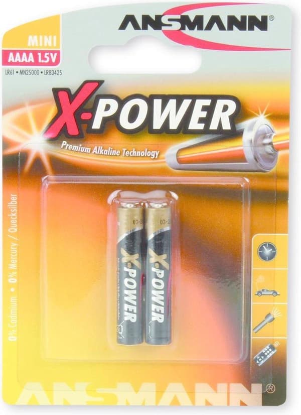 Ansmann X-Power AAAA, 1x 2 Engangsbatteri Alkaline 1,5 V