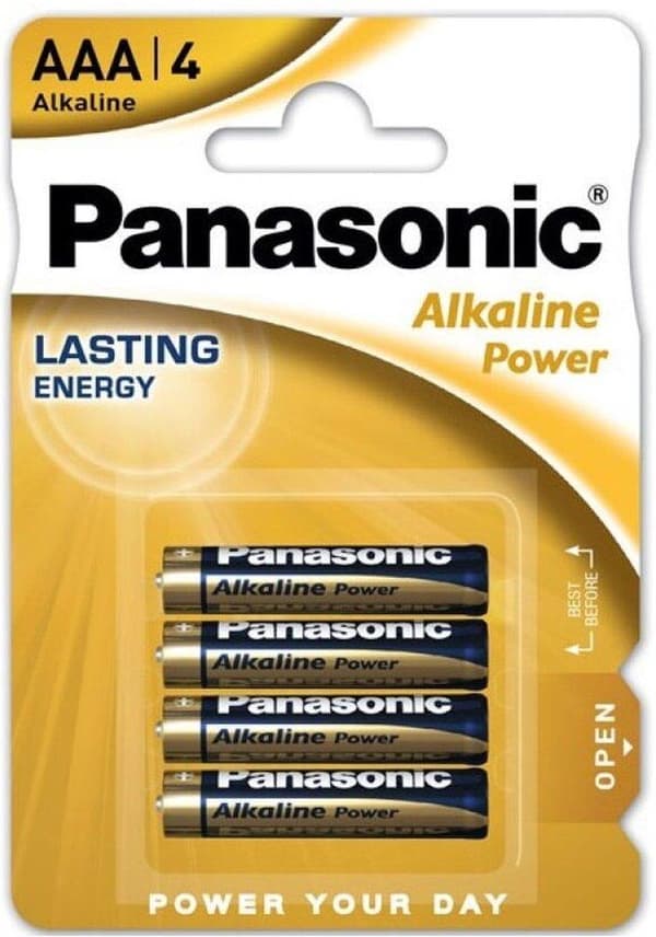 Panasonic PBALR03B4 AAA batterier - Alkaline Power - 4 stk