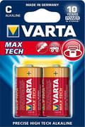 Miniatyrbillede 2 af 2: Varta Longlife Max Power - batteri 2 x C - alkalisk
