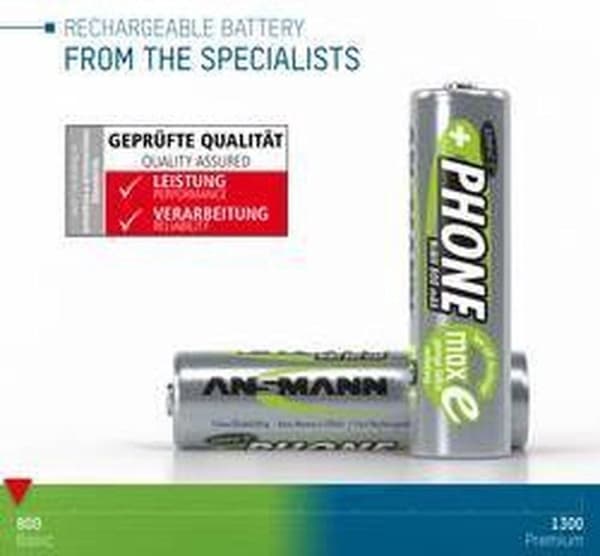 Ansmann AA genopladelige batterier
