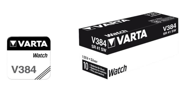 Varta V 384 - batteri SR41 primær sølv 38 mAh (0384-101-111)