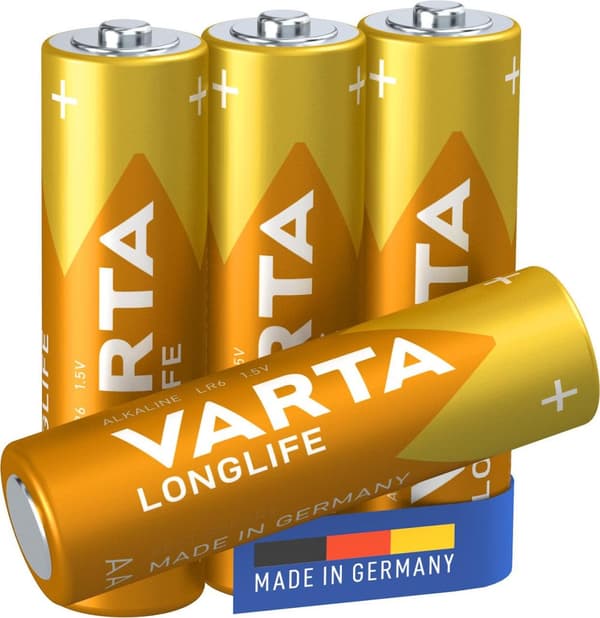 Varta Longlife Extra Mignon AA batteri - 4 stk