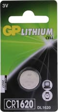 Miniatyrbillede 2 af 5: GP Lithium CR1620 Knapcellebatterier - 1 stk