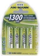 ANSMANN - Batteri AA type NiMH (genopladeligt) 1300 mAh