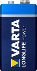 Miniatyrbillede 3 af 3: Varta Household Longlife Power 9V blokbatteri 4922 6LR61 (separat) Alkaline batteri 4008496573493