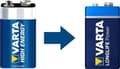 Miniatyrbillede 2 af 3: Varta Household Longlife Power 9V blokbatteri 4922 6LR61 (separat) Alkaline batteri 4008496573493