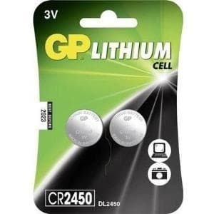 GP Batterier Lithium 0602450C2 husholdningsbatteri engangsbatteri CR2450 (0602450C2)
