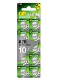 Miniatyrbillede 1 af 6: GP A76F-2C10 alkalisk batteri AG13/LR44 (1,5V, pakke med 10) Blister