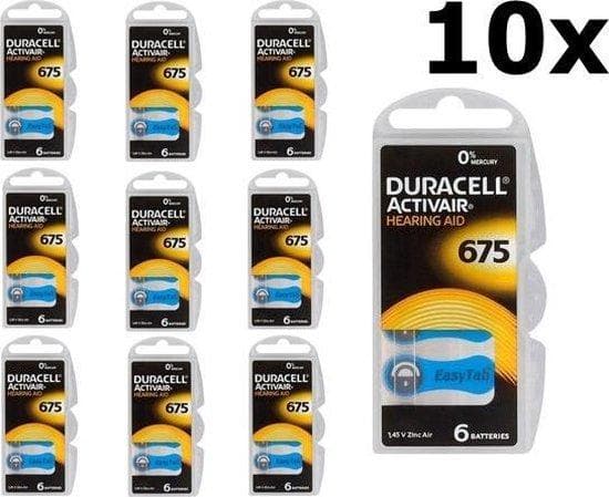 Duracell ActivAir DA675 høreapparatcelle (blister med 6) (F3 DA675)