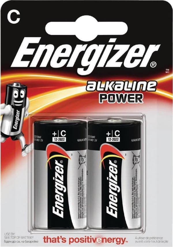 Alkaline batteri C 1,5 V Power 2-blister
