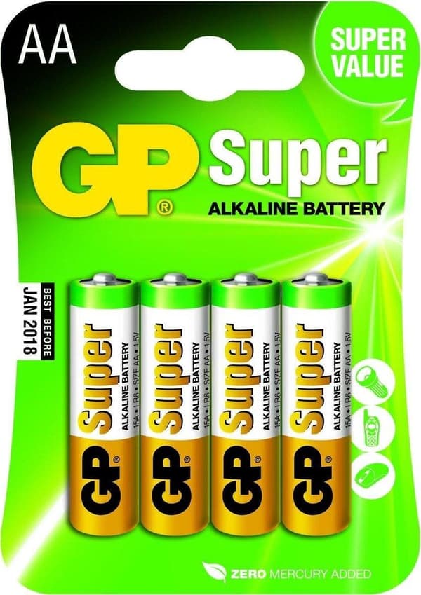 GP AA Super Alkaline batterier