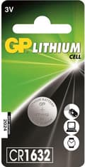 Miniatyrbillede 1 af 6: Gp-knapcellebatteri Cr1632 Lithium 3v Sølv