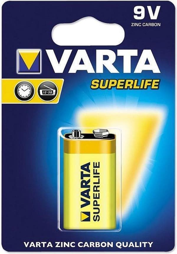 Varta Superlife 9V Engangsbatteri Zink-kulstof